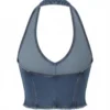 Retro Style Denim Halter