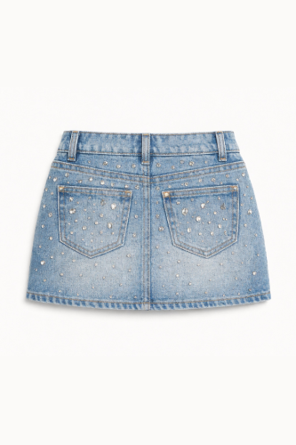 Falda mini jean glam