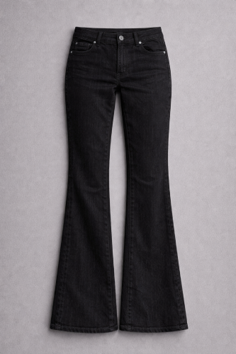 pan negro Jean flare negro sleek