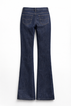 pant azul detra Dark Wash Flared Denim Jeans