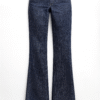pantalon azul frente Dark Wash Flared Denim Jeans